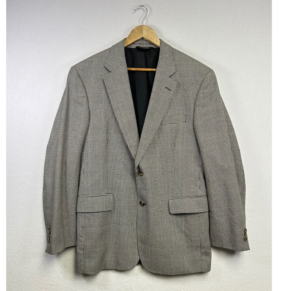 JOS A BANK‎ Men's Houndstooth Blazer Sport Coat Jacket Size 43R